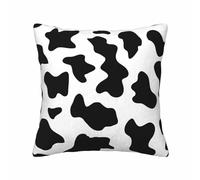 MyPiky Black and White Cow Print Print Corduroy Throw Pillow Covers,Pillow Cushion Cases,Throw Pillows for Couch Sofa Bedroom Car,18x18 Inches