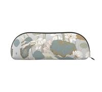 MyPiky Black Lily Pads Print Receive Bag Makeup Bag Cosmetic Bags Travel Storage Bag Toiletry Receive Bags Pencil Case Pencil Bag, Black Lily Pads, One Size