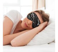 MyPiky Black Rose Gold Marble Print Soft Eye Mask for Sleep Mask Sleep Eye Mask for Women Men Sleeping Sleeping Travel