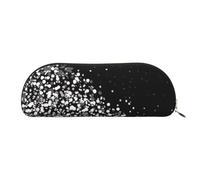 MyPiky Black White Glitter Print Receive Bag Makeup Bag Cosmetic Bags Travel Storage Bag Toiletry Receive Bags Pencil Case Pencil Bag, Black White Glitter, One Size