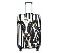 MyPiky Black White Milk Cow Print Luggage Cover Suitcase Protector Travel Suitcase Cover For Kid And Adult Fits 18-32 Inch, White, M