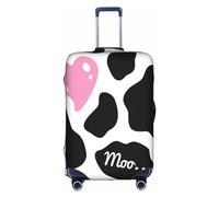 MyPiky Black White Milk Cow Print Luggage Cover Suitcase Protector Travel Suitcase Cover For Kid And Adult Fits 18-32 Inch, White, L