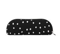 MyPiky Black White Polka Dots Print Receive Bag Makeup Bag Cosmetic Bags Travel Storage Bag Toiletry Receive Bags Pencil Case Pencil Bag, Black White Polka Dots, One Size