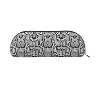 MyPiky Black White Snake Skin Print Receive Bag Makeup Bag Cosmetic Bags Travel Storage Bag Toiletry Receive Bags Pencil Case Pencil Bag, Black White Snake Skin, One Size