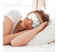 MyPiky Blossoming Sunflowe Print Soft Eye Mask for Sleep Mask Sleep Eye Mask for Women Men Sleeping Sleeping Travel, Black