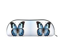 MyPiky Blue Butterfly Print Receive Bag Makeup Bag Cosmetic Bags Travel Storage Bag Toiletry Receive Bags Pencil Case Pencil Bag, Blue Butterfly, One Size
