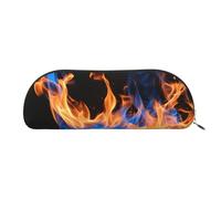MyPiky Blue Flame Print Receive Bag Makeup Bag Cosmetic Bags Travel Storage Bag Toiletry Receive Bags Pencil Case Pencil Bag, Blue Flame2, One Size