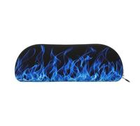 MyPiky Blue Flame Print Receive Bag Makeup Bag Cosmetic Bags Travel Storage Bag Toiletry Receive Bags Pencil Case Pencil Bag, Blue Flame, One Size