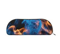 MyPiky Blue Flame Print Receive Bag Makeup Bag Cosmetic Bags Travel Storage Bag Toiletry Receive Bags Pencil Case Pencil Bag, Blue Flame1, One Size