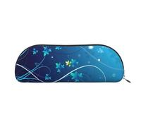 MyPiky Blue Mini Flower Swirl Print Receive Bag Makeup Bag Cosmetic Bags Travel Storage Bag Toiletry Receive Bags Pencil Case Pencil Bag, Blue Mini Flower Swirl, One Size