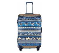 MyPiky Blue Polynesian Maori Tribal Print Print Luggage Cover Suitcase Protector Travel Suitcase Cover For Kid And Adult Fits 18-32 Inch, White, L