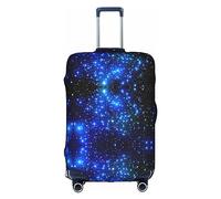 MyPiky Blue Shining Stars Print Luggage Cover Suitcase Protector Travel Suitcase Cover For Kid And Adult Fits 18-32 Inch, White, S