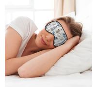 MyPiky Bottle Seashell Starfish Lighthouse Print Soft Eye Mask for Sleep Mask Sleep Eye Mask for Women Men Sleeping Sleeping Travel, Black