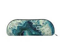 MyPiky Bright Aqua Blue Print Receive Bag Makeup Bag Cosmetic Bags Travel Storage Bag Toiletry Receive Bags Pencil Case Pencil Bag, Bright Aqua Blue, One Size
