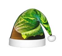 MyPiky Bright Cabbage Print Christmas Elf 13.8in Hat For Santa Xmas Holiday Festive Party Gift Decorations