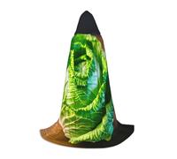 MyPiky Bright Cabbage Print Unisex Hooded Comfortable Cloak Gothic Halloween Cosplay Carnival Vampire Themes, Black, S