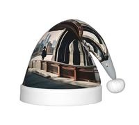 MyPiky Brooklyn Bridge S Print Christmas Elf 13.8in Hat For Santa Xmas Holiday Festive Party Gift Decorations