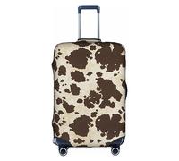 MyPiky Brown Cow Spots Print Luggage Cover Suitcase Protector Travel Suitcase Cover For Kid And Adult Fits 18-32 Inch, White, M