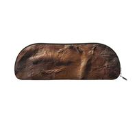 MyPiky Brown Cowhide Art Print Receive Bag Makeup Bag Cosmetic Bags Travel Storage Bag Toiletry Receive Bags Pencil Case Pencil Bag, Brown Cowhide Art, One Size