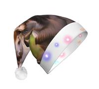 MyPiky Brown Labrador Retriever Print Christmas Led Hat For Men And Women Festive Halloween New Year Party Accessory