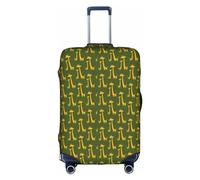 MyPiky Cartoon Giraffe Print Luggage Cover Suitcase Protector Travel Suitcase Cover For Kid And Adult Fits 18-32 Inch, White, S