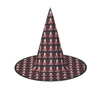 MyPiky Christmas Santa Clauss Print Carnival Halloween Witch Hat Costume Lightweight Cap For Parties Cosplay