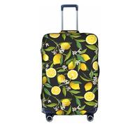 MyPiky Citrus Fruit Pattern Print Luggage Cover Suitcase Protector Travel Suitcase Cover For Kid And Adult Fits 18-32 Inch, White, XL