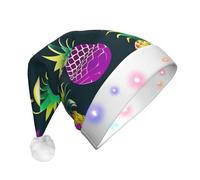 MyPiky Colorful Fruit Pineapple Print Christmas Led Hat For Men And Women Festive Halloween New Year Party Accessory