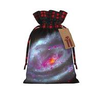 MyPiky Colorful Galaxy Print Drawstring Christmas Gift Bags Gift Wrap Bags Candy Storage Bag Reusable 4.7x6.9 Inch Party