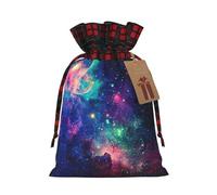 MyPiky Colorful Galaxy Print Drawstring Christmas Gift Bags Gift Wrap Bags Candy Storage Bag Reusable 4.7x6.9 Inch Party