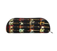 MyPiky Colorful Guitars Print Receive Bag Makeup Bag Cosmetic Bags Travel Storage Bag Toiletry Receive Bags Pencil Case Pencil Bag, Colorful Guitars, One Size