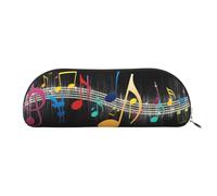 MyPiky Colorful Musical Note Print Receive Bag Makeup Bag Cosmetic Bags Travel Storage Bag Toiletry Receive Bags Pencil Case Pencil Bag, Colorful Musical Note, One Size