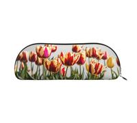 MyPiky Colorful Tulips Print Receive Bag Makeup Bag Cosmetic Bags Travel Storage Bag Toiletry Receive Bags Pencil Case Pencil Bag, Colorful Tulips, One Size