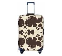 MyPiky Cow Fur Print Print Luggage Cover Suitcase Protector Travel Suitcase Cover For Kid And Adult Fits 18-32 Inch, White, S