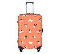 MyPiky Dog with Big Bones Printing Luggage Cover Suitcase Cover Elastic Travel Luggage Protector Spandex Suitable for Luggage 45-71 Inches, White, Large, White, L
