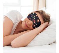 MyPiky Explosion Firework 3D Print Soft Eye Mask for Sleep Mask Sleep Eye Mask for Women Men Sleeping Sleeping Travel, Black