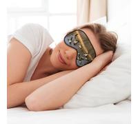 MyPiky Flying Wild Ducks Print Soft Eye Mask for Sleep Mask Sleep Eye Mask for Women Men Sleeping Sleeping Travel, Black