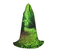 MyPiky Green Nature Print Unisex Hooded Comfortable Cloak Gothic Halloween Cosplay Carnival Vampire Themes