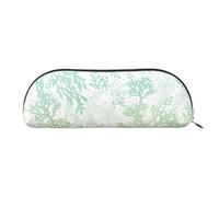 MyPiky Green Sea Blue Seaweed Print Cosmetic Bags For Women,Receive Bag Makeup Bag Travel Storage Bag Toiletry Bags Pencil Case, Green Sea Blue Seaweed, One Size