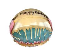 MyPiky Happy Birthday Big Cake Print Shower Cap,Elastic And Reusable Bath Hair Hat For Long Hair,Large Waterproof Shower Bonnet,For Women Men Kids