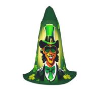 MyPiky Happy St Patrick'S Day Print Unisex Hooded Comfortable Cloak Gothic Halloween Cosplay Carnival Vampire Themes