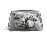 MyPiky I Love Alpacas Alpacas Small Alpacas Print Leather Makeup Bag for Women, Cosmetic Organizer for Handbag, I Love Alpacas, One Size, Alpacas Like, One Size, I Like Alpacas, Taglia Unica
