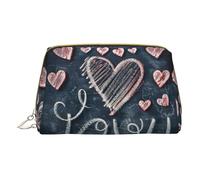 MyPiky I Love You Words With Hearts Print Cosmetic Bags,Leather Makeup Bag Small For Purse,Cosmetic Pouch,Toiletry Clutch For Women Travel, I Love You Words With Hearts, One Size
