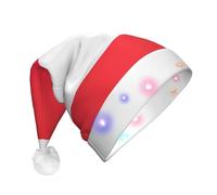 MyPiky Indonesian Flag Print Christmas Led Hat For Men And Women Festive Halloween New Year Party Accessory