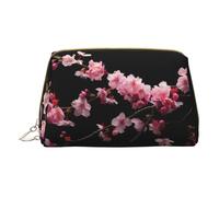 MyPiky Japanese Cherry Flowers Print Cosmetic Bags,Leather Makeup Bag Small For Purse,Cosmetic Pouch,Toiletry Clutch For Women Travel, Japanese Cherry Flowers, One Size