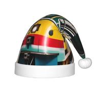 MyPiky Lisbon Tram Print Christmas Elf 13.8in Hat For Santa Xmas Holiday Festive Party Gift Decorations