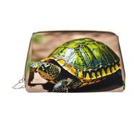 MyPiky Lord Howe Island Leather Makeup Bag Sea Turtle Print Small Travel Cosmetic Bag for Women, Cosmetic Organizer for Handbag, Lord Howe Island, Turtle, Lord Howe, Lord Howe Island Sea Turtle,