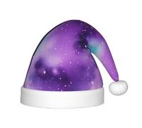 MyPiky Magic Galaxy Sky Purple Print Christmas Elf 13.8in Hat For Santa Xmas Holiday Festive Party Gift Decorations