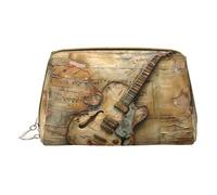 MyPiky Nice Guitar Print Cosmetic Bags,Leather Makeup Bag Small For Purse,Cosmetic Pouch,Toiletry Clutch For Women Travel, Nice Guitar, One Size