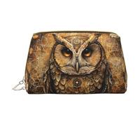 MyPiky Owl Beliefs Print Cosmetic Bags,Leather Makeup Bag Small For Purse,Cosmetic Pouch,Toiletry Clutch For Women Travel, Owl Beliefs, One Size